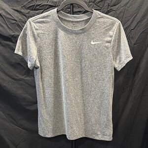 Nike Gray Short Sleeve Tee with Swoosh Logo